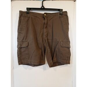 Wolverine Cargo Shorts Mens 36 Brown 10in Workwear Outdoor Hiking 100% Cotton